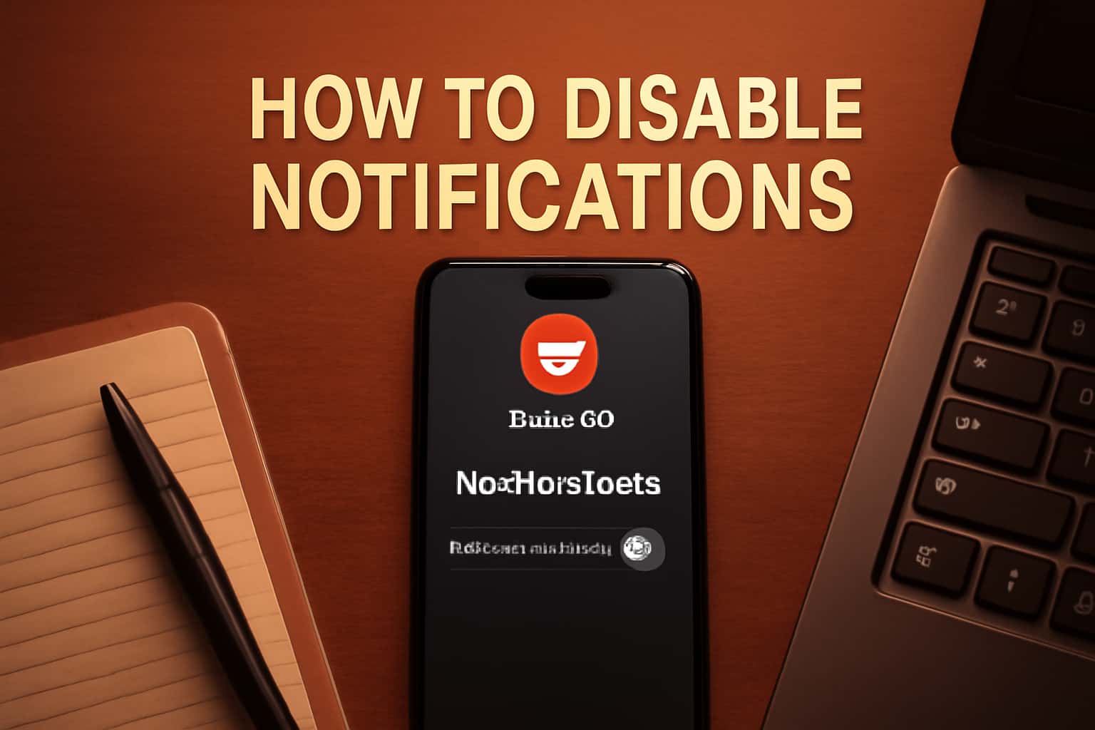 An informative graphic illustrating the process of disabling notifications for Yono Game.