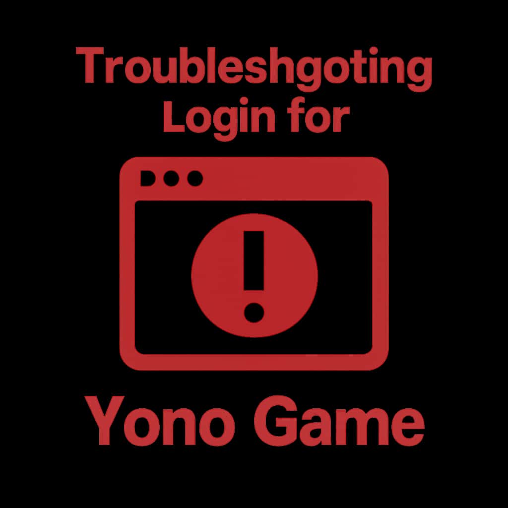 Icon representing troubleshooting login for Yono Game.