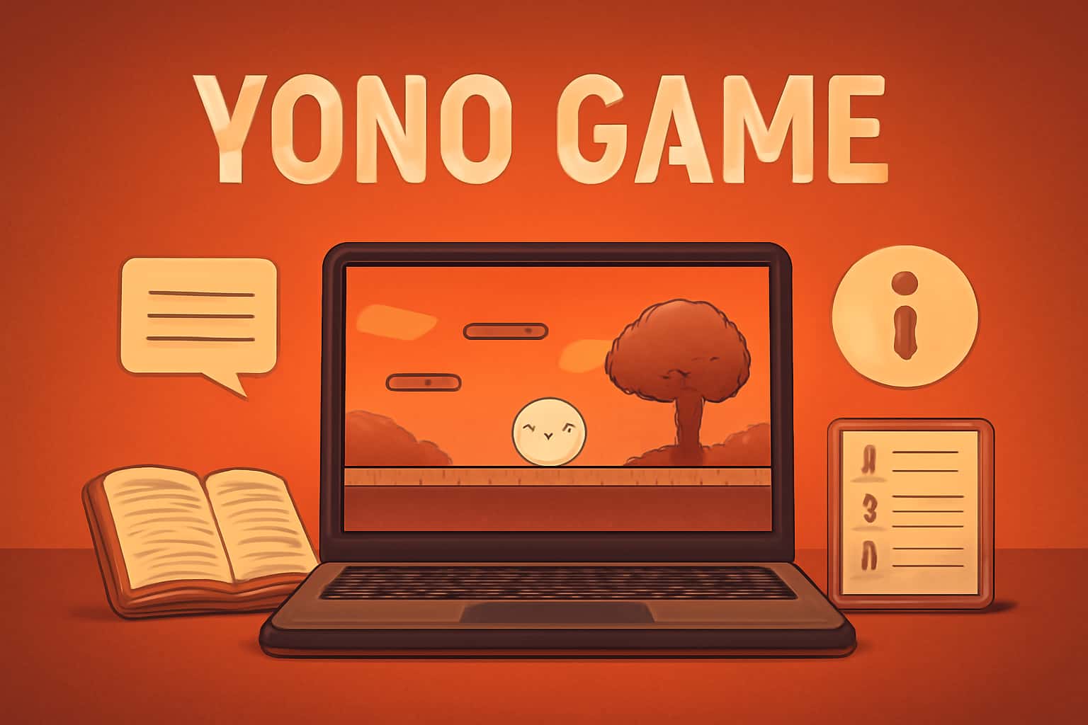 Informative graphic showcasing Yono Game features and user experience.