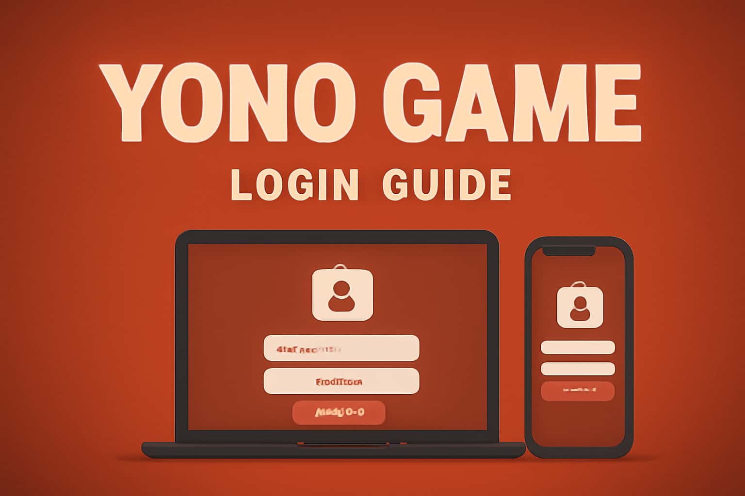 Informational graphic representing the Yono Game login process.