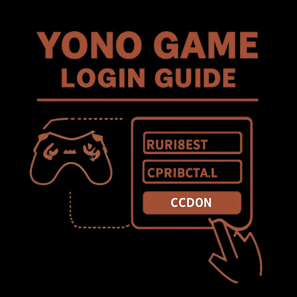 Diagram illustrating steps to log in to Yono Game.