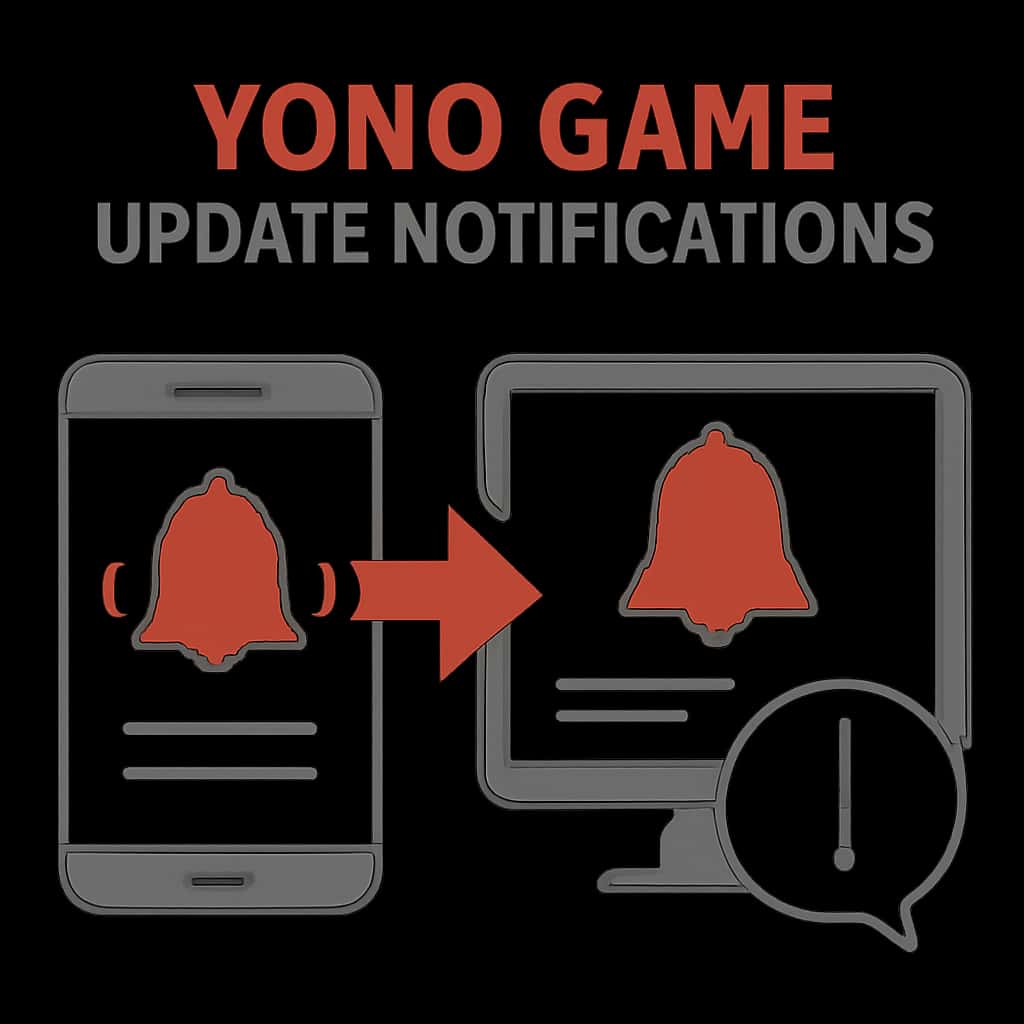 A diagram illustrating how Yono Game Update Notifications function.